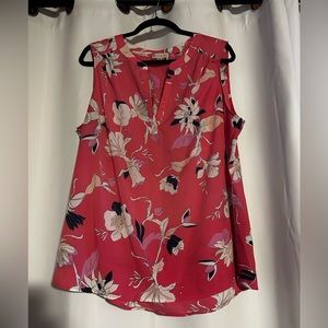 Bright Pink Floral Blouse